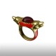 Red Canis Lupus Ring