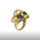 Violet Gold Robin Goodfellow Ring