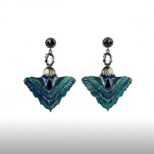 Green Felicitous Peacock Earrings