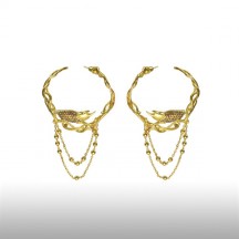Gold Luscious Woodbine Earrings
