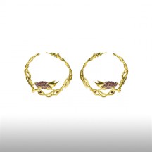 Gold Mantra Woodbine Earrings