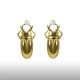 Gold Monochromatic Beetle Earrings
